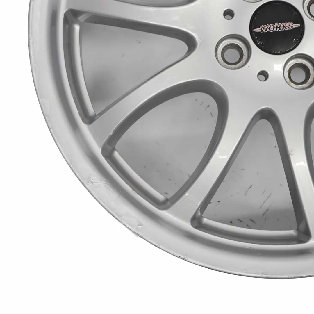  Cerchio Lega Mini R50 R53 Argento brillante 18" 7J ET:52 JCW Doppie Razze R105 - SKU 6773196-1 - Numero di parte 6773196