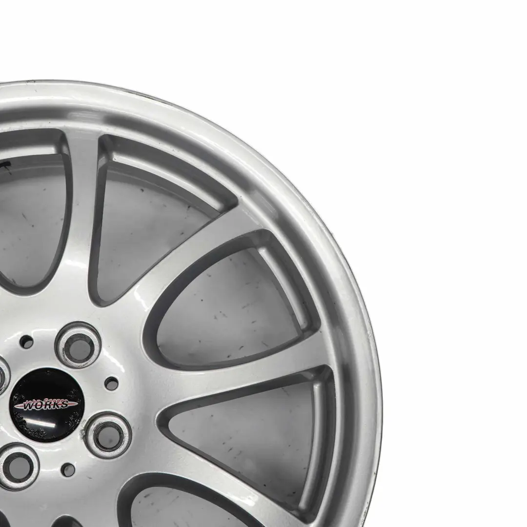 Wheel Alloy Mini R50 R53 Bright Silver Rim 18" 7J ET:52 JCW Double Spoke R105 - SKU 6773196-2 - Part number 6773196
