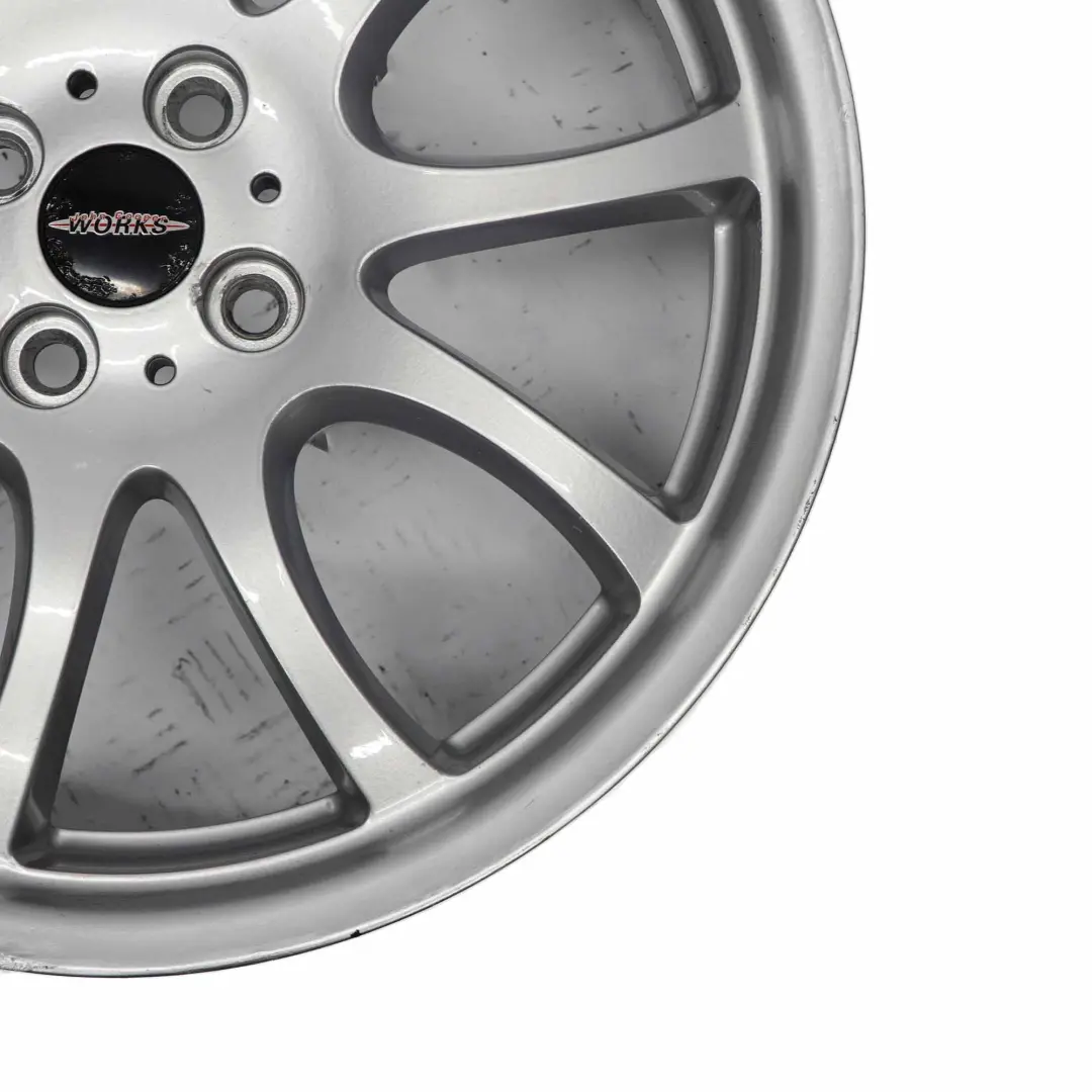 Wheel Alloy Mini R50 R53 Bright Silver Rim 18" 7J ET:52 JCW Double Spoke R105 - SKU 6773196-2 - Part number 6773196