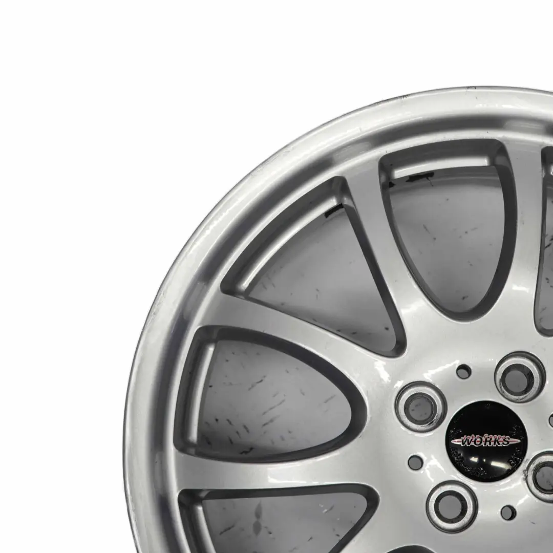 Wheel Alloy Mini R50 R53 Bright Silver Rim 18" 7J ET:52 JCW Double Spoke R105 - SKU 6773196-2 - Part number 6773196