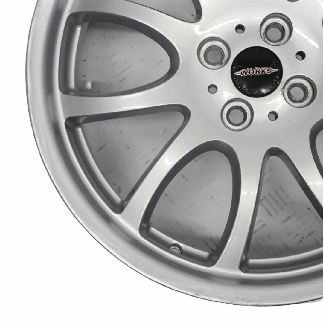Wheel Alloy Mini R50 R53 Bright Silver Rim 18" 7J ET:52 JCW Double Spoke R105 - SKU 6773196-2 - Part number 6773196