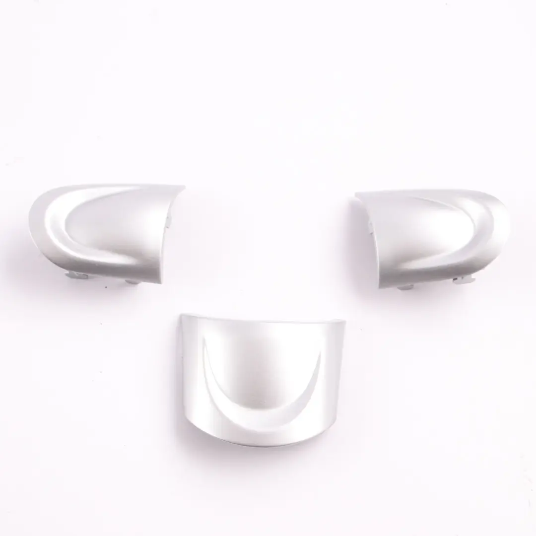 Steering Wheel Cover Sport Three Spoke Trim Set Silver to Mini R55 R56 with Part number 6773637 Mini R55 R56 Steering Wheel Cover Sport Three Spoke Trim Set Silver - SKU 6773637-1 - Part number 6773637
