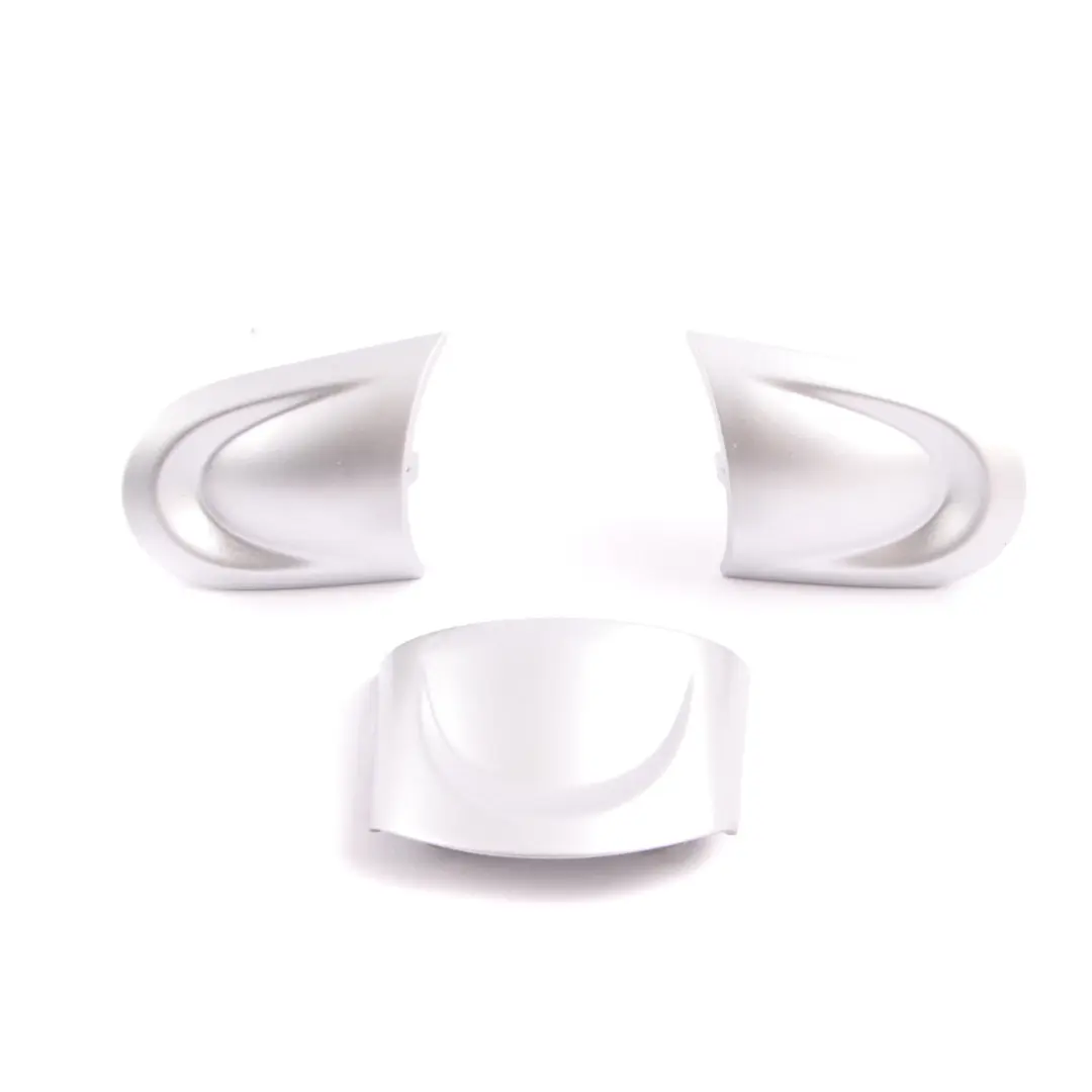 Steering Wheel Cover Sport Three Spoke Trim Set Silver to Mini R55 R56 with Part number 6773637 Mini R55 R56 Steering Wheel Cover Sport Three Spoke Trim Set Silver - SKU 6773637-1 - Part number 6773637