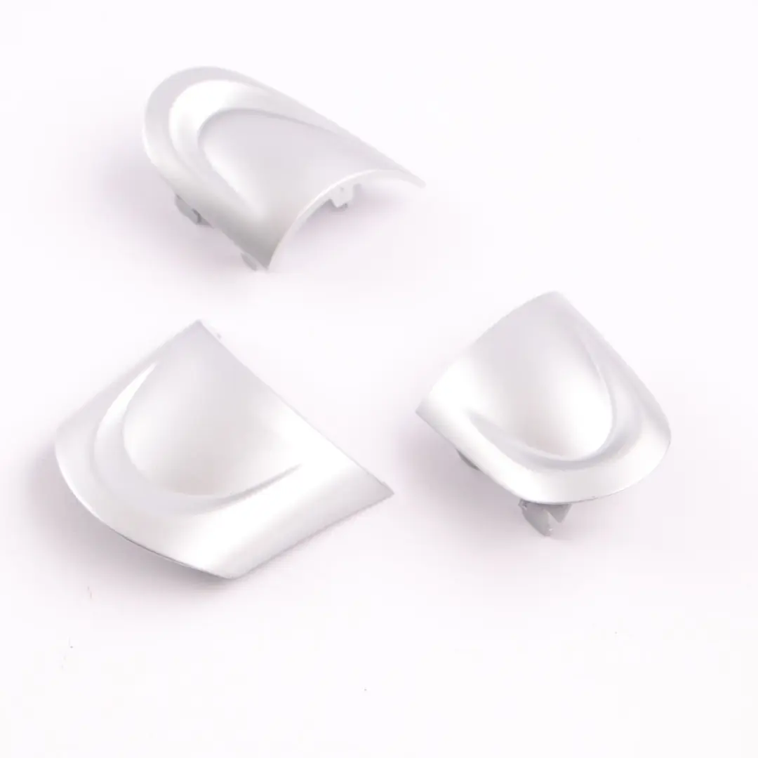 Steering Wheel Cover Sport Three Spoke Trim Set Silver to Mini R55 R56 with Part number 6773637 Mini R55 R56 Steering Wheel Cover Sport Three Spoke Trim Set Silver - SKU 6773637-1 - Part number 6773637