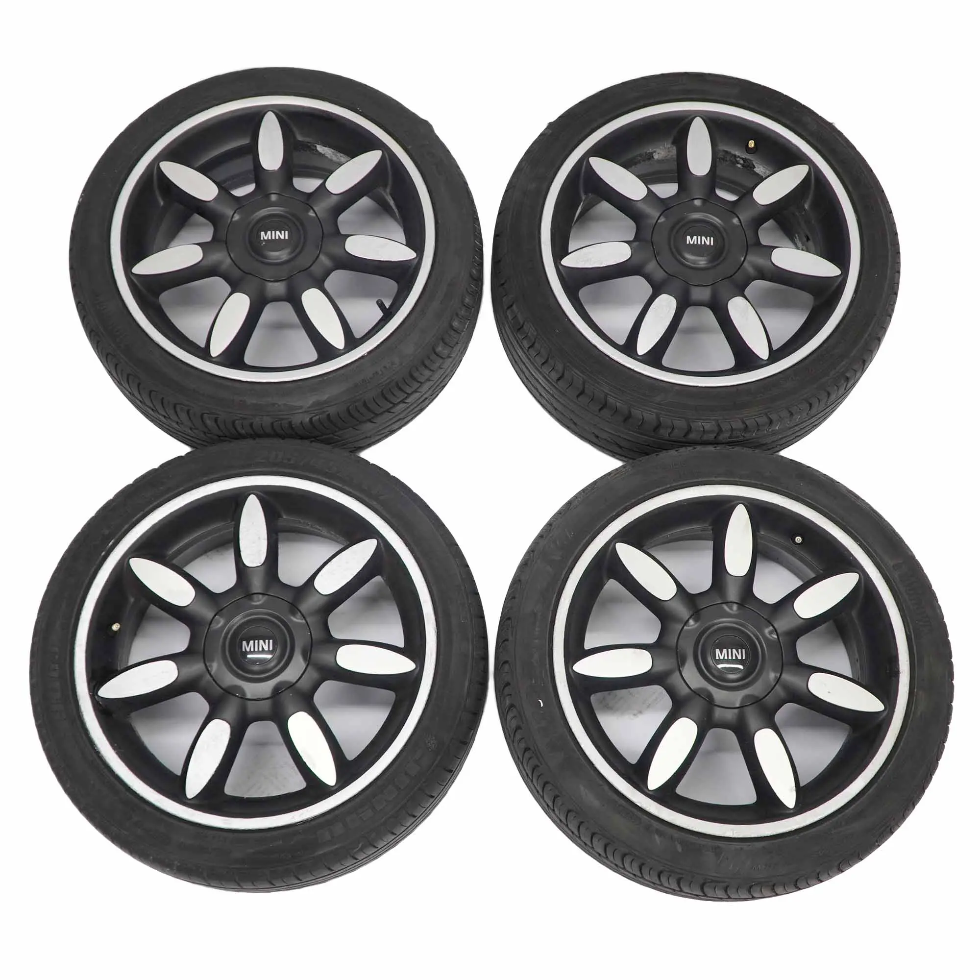 MINI R50 R56 Set completo 4x cerchi ruote pneumatici Night Spoke Limp-Home 17"