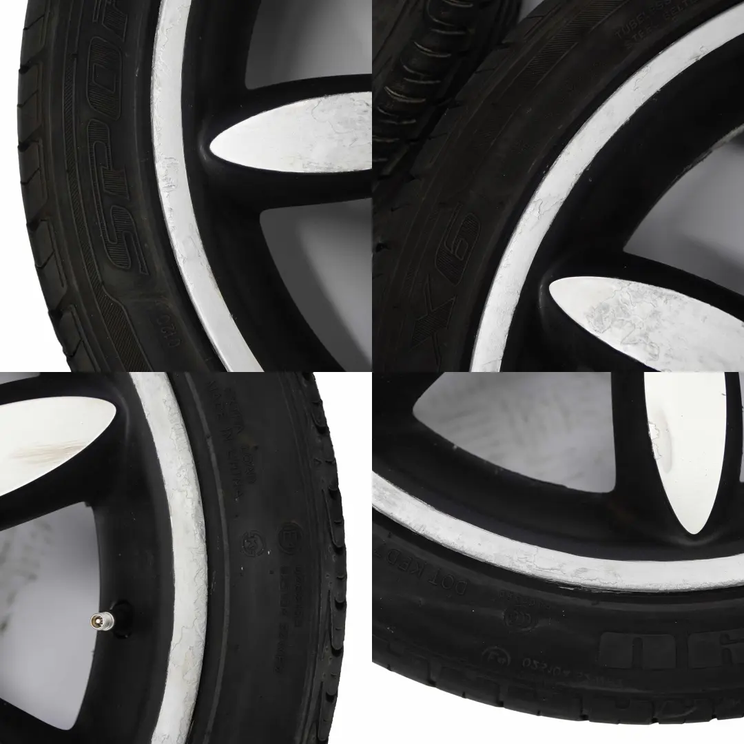 Set completo 4x cerchi ruote pneumatici Night Spoke Limp-Home 17" per MINI R50 R56 con numero di parte 6773800 MINI R50 R56 Set completo 4x cerchi ruote pneumatici Night Spoke Limp-Home 17" - SKU 6773800-SET - Numero di parte 6773800