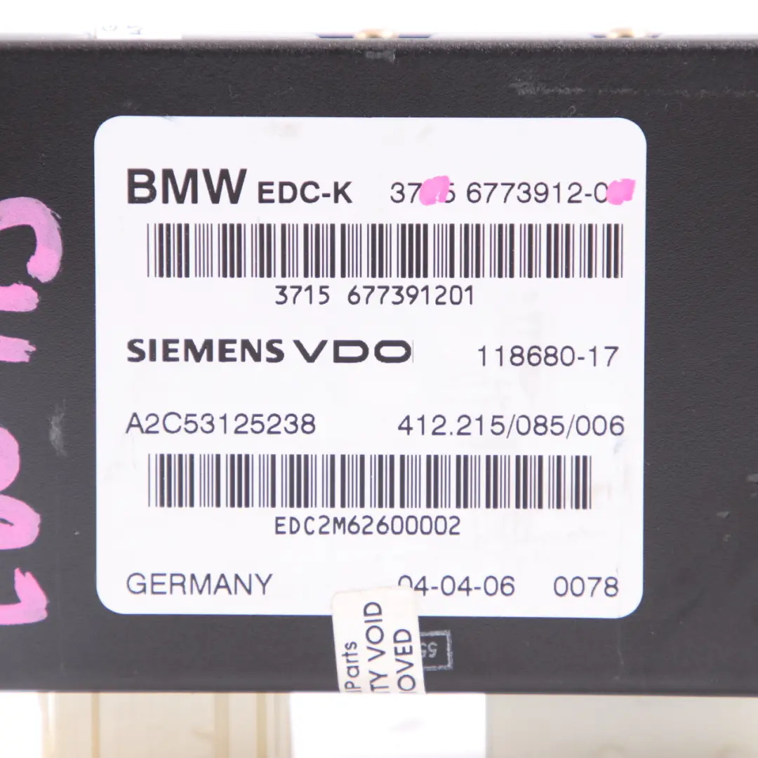BMW E60 E61N LCI M5 E65 EDC-K Control Unit Moudule ECU - SKU 6773912 - Part number 6773912
