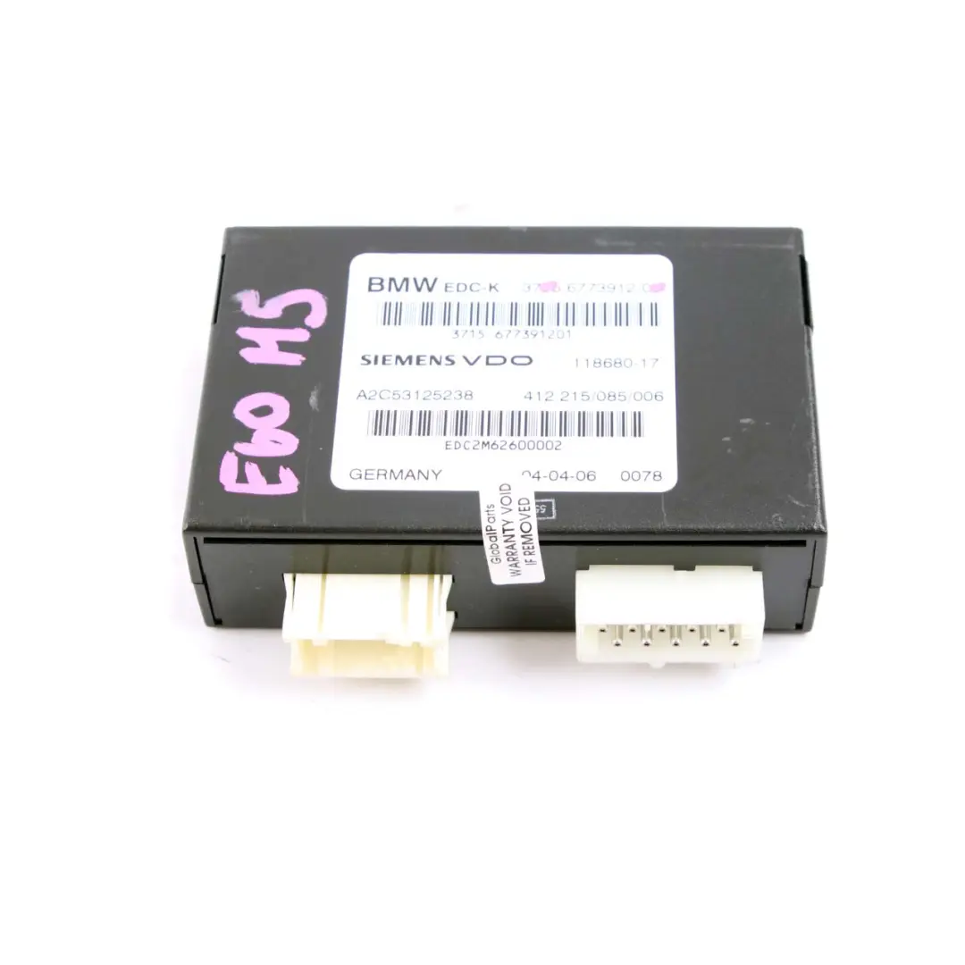 EDC-K Control Unit Moudule ECU to BMW E60 E61N LCI M5 E65 with Part number 6773912 BMW E60 E61N LCI M5 E65 EDC-K Control Unit Moudule ECU - SKU 6773912 - Part number 6773912