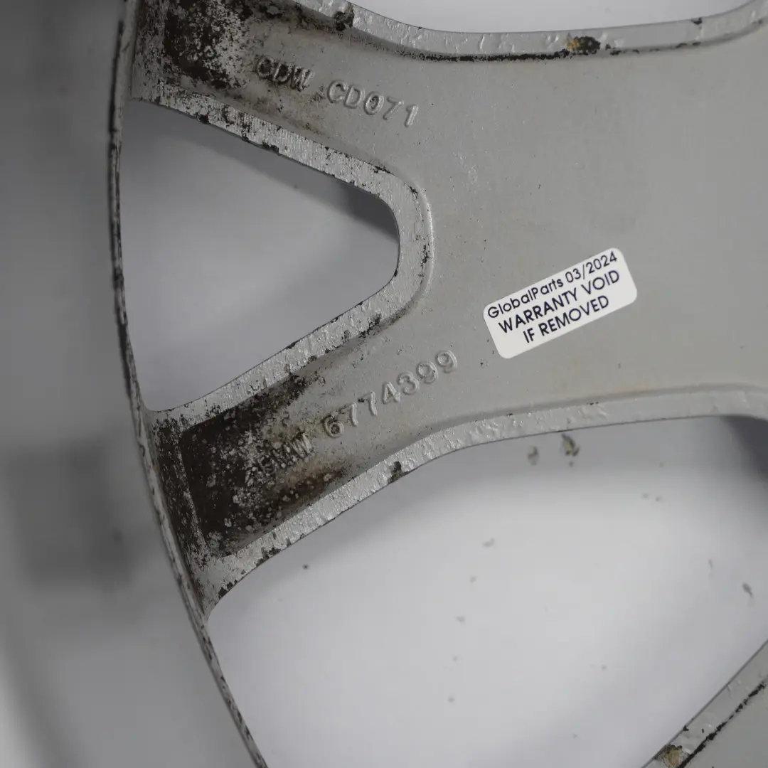 BMW X5 E70 Argento Cerchio in lega posteriore 20" 11J ET:37 - SKU 6774399-1 - Numero di parte 6774399