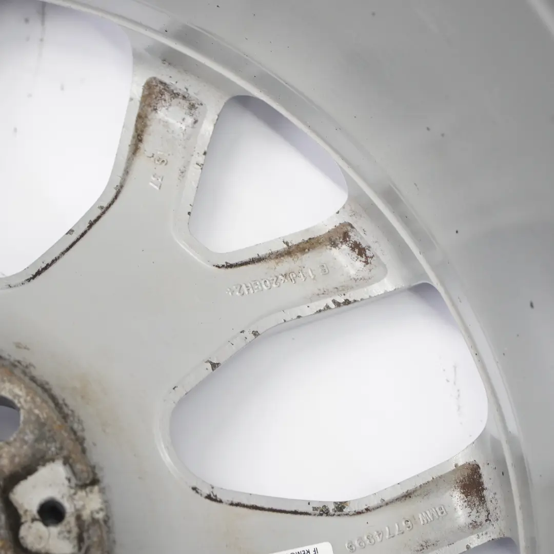 Plata llanta trasera aleación 20 "Cross Spoke 177 11J ET:37 para BMW X5 E70 con número de pieza 6774399 BMW X5 E70 Plata llanta trasera aleación 20 "Cross Spoke 177 11J ET:37 - SKU 6774399-2 - Número de pieza 6774399