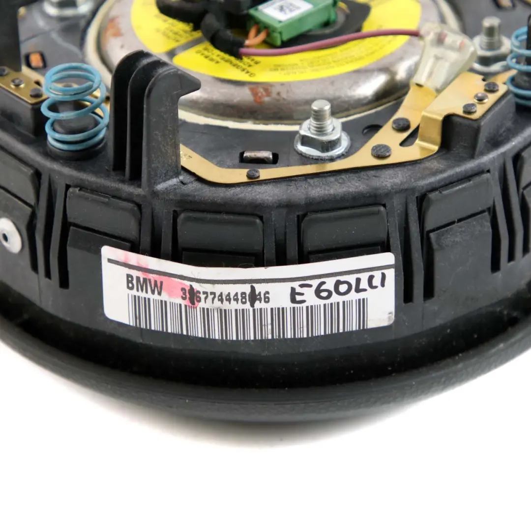 Steering Wheel Driver's Side Airbag Module M Sport Leather to BMW E60 E61 E63 LCI with Part number 6774448 BMW E60 E61 E63 LCI Steering Wheel Driver's Side Airbag Module M Sport Leather - SKU 6774448 - Part number 6774448