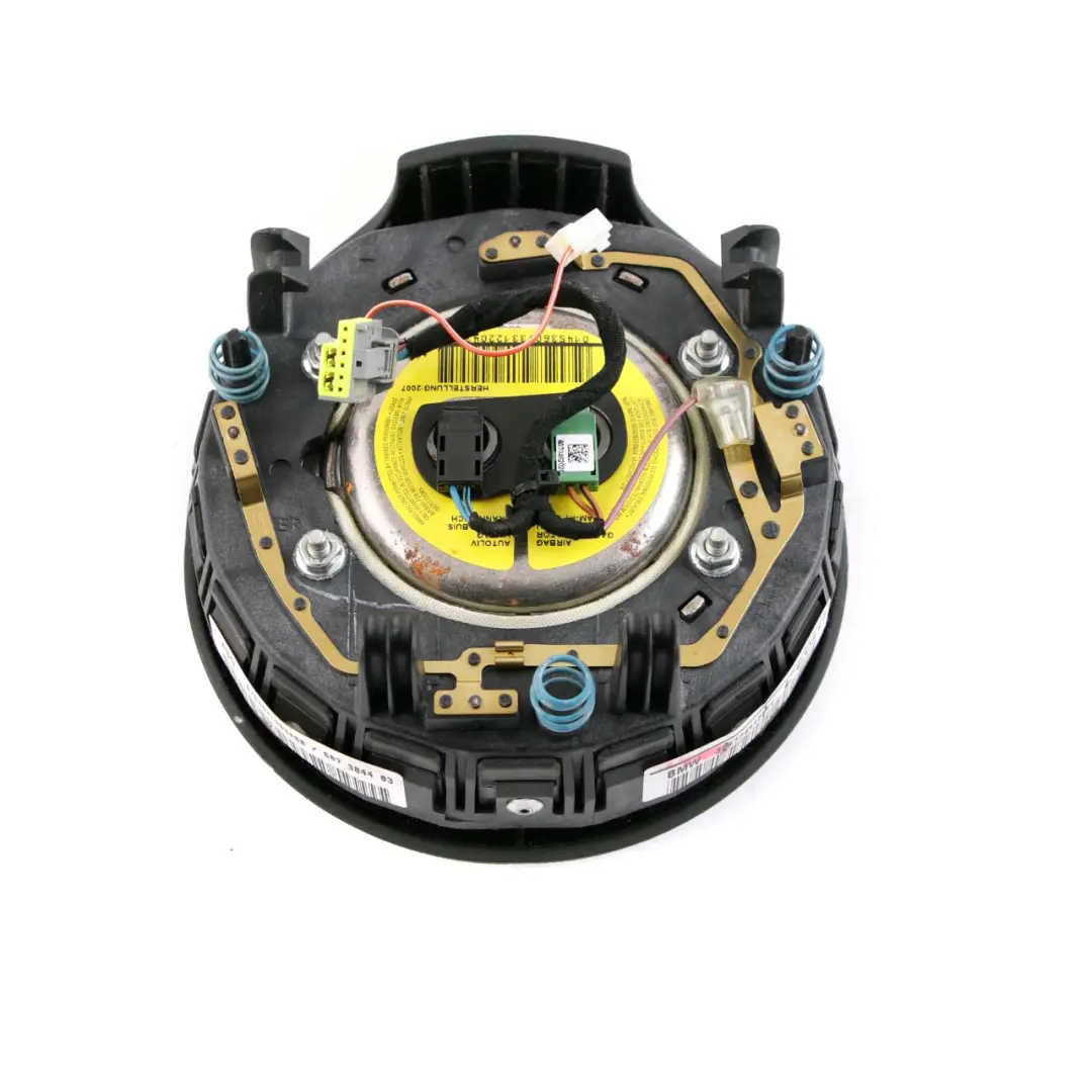 Steering Wheel Driver's Side Airbag Module M Sport Leather to BMW E60 E61 E63 LCI with Part number 6774448 BMW E60 E61 E63 LCI Steering Wheel Driver's Side Airbag Module M Sport Leather - SKU 6774448 - Part number 6774448