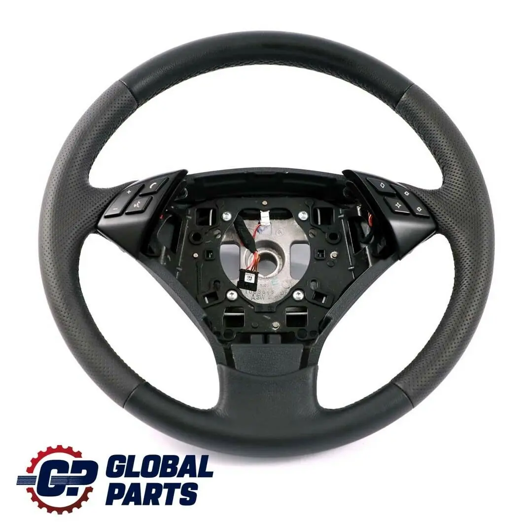 Nouveau en Cuir Noir Volant Avec Noir Fils BMW 5 E60 E61 LCI - SKU 6774456-2 - Numéro de pièce 6774456