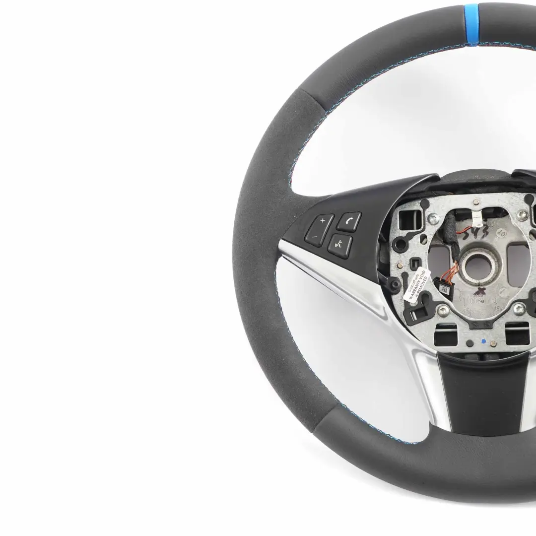 BMW 5 6 Series E60 E61 E63 NEW Black Leather Sport Steering Wheel M-tricoloured - SKU 6774458-2 - Part number 6774458