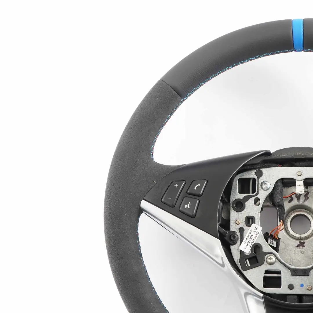 Leather Sport Steering Wheel M-tricoloured to BMW 5 6 Series E60 E61 E63 NEW Black with Part number 6774458 BMW 5 6 Series E60 E61 E63 NEW Black Leather Sport Steering Wheel M-tricoloured - SKU 6774458-2 - Part number 6774458
