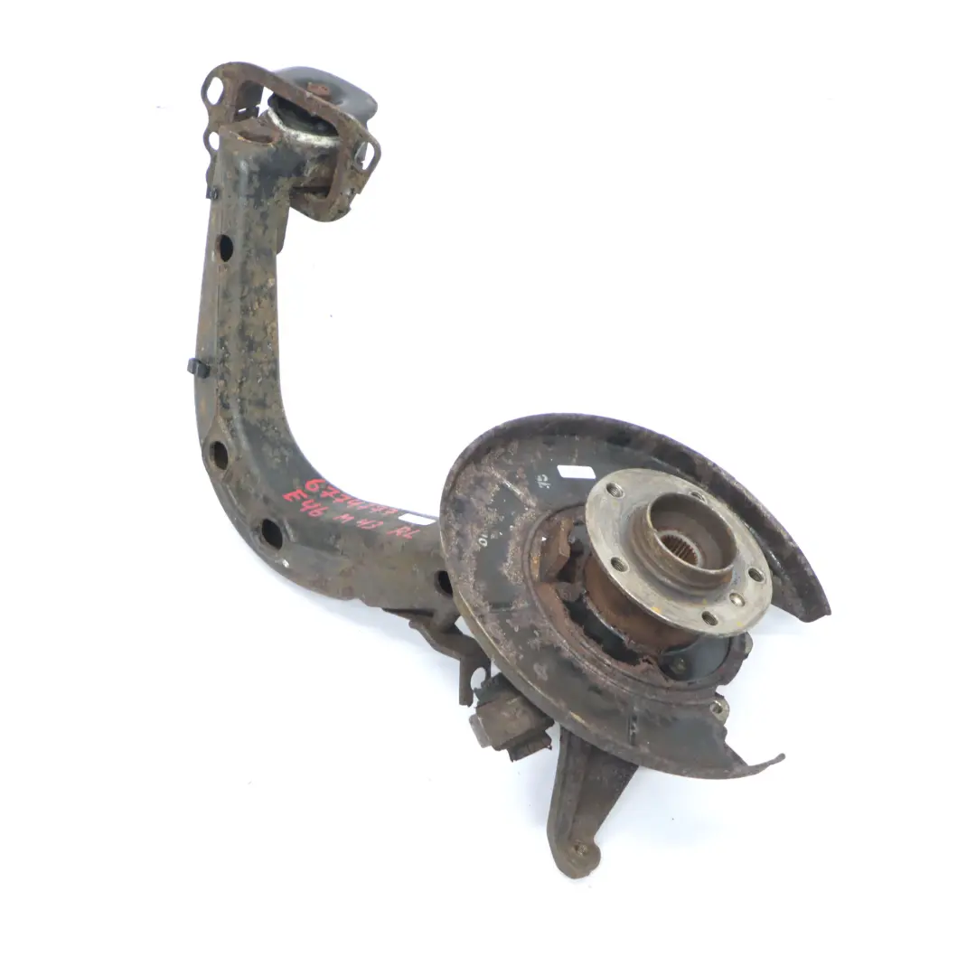 mozzo ruota posteriore sinistra sospensione gamba freno ruota portante per BMW E46 con numero di parte 6774777 BMW E46 mozzo ruota posteriore sinistra sospensione gamba freno ruota portante - SKU 6774777 - Numero di parte 6774777