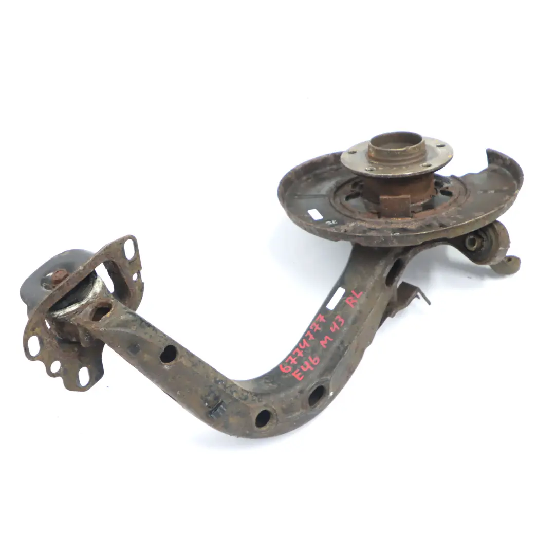 mozzo ruota posteriore sinistra sospensione gamba freno ruota portante per BMW E46 con numero di parte 6774777 BMW E46 mozzo ruota posteriore sinistra sospensione gamba freno ruota portante - SKU 6774777 - Numero di parte 6774777