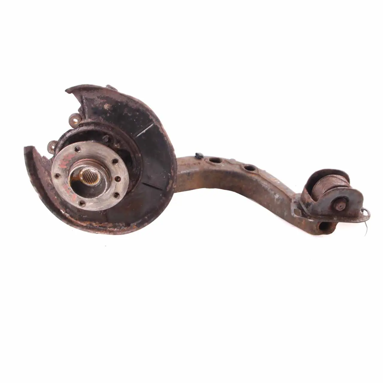 BMW E46 mozzo ruota posteriore destra sospensione gamba freno ruota portante