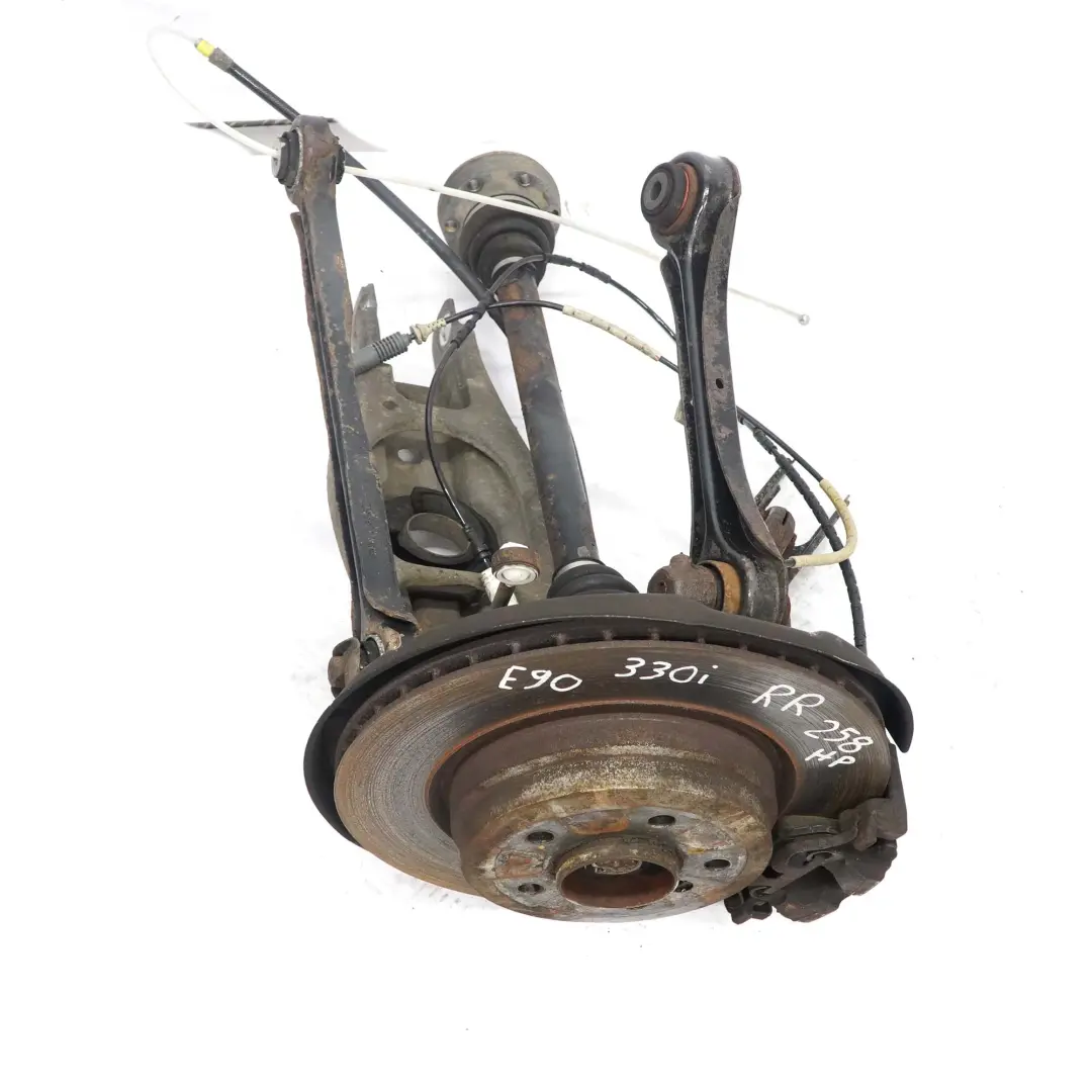 N52 Trasero Derecho Eje Suspension Pierna Rueda Cubo Disco De Freno para BMW E90 330i con número de pieza 6774808 BMW E90 330i N52 Trasero Derecho Eje Suspension Pierna Rueda Cubo Disco De Freno - SKU 6774808-25 - Número de pieza 6774808