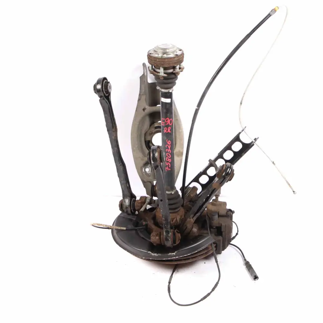 N54 Rear Right O/S Wheel Hub Suspension Leg Axle Brake Disc Caliper to BMW E90 335i with Part number 6774808 BMW E90 335i N54 Rear Right O/S Wheel Hub Suspension Leg Axle Brake Disc Caliper - SKU 6774808-26 - Part number 6774808