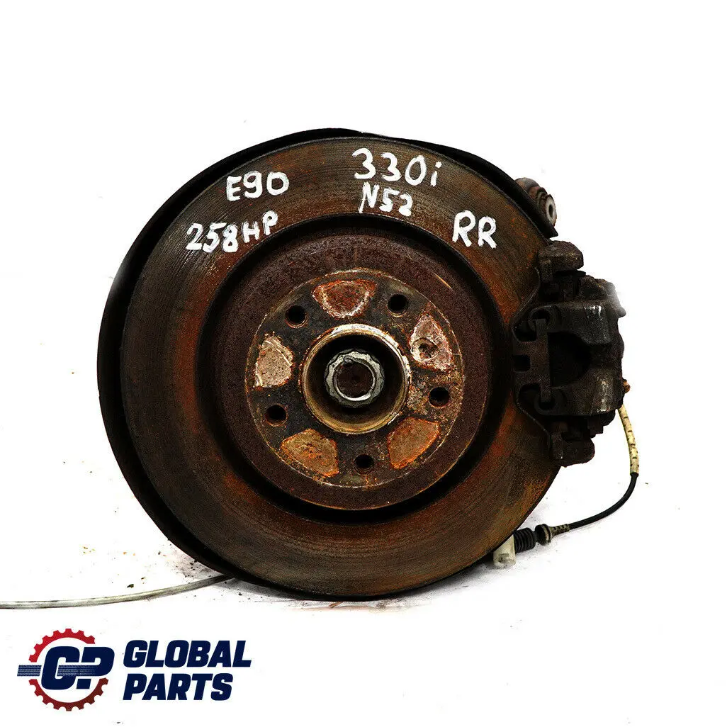 BMW E90 330i N52 Hinterachse Radaufhängung Bremsscheibe Nabe Rechts