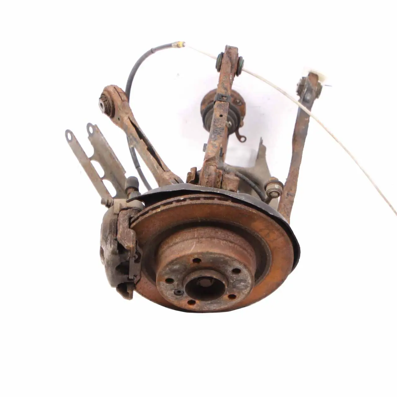 BMW E90 320i N43 Trasero Izquierdo de Suspensión Pinza Disco Freno Buje de Rueda