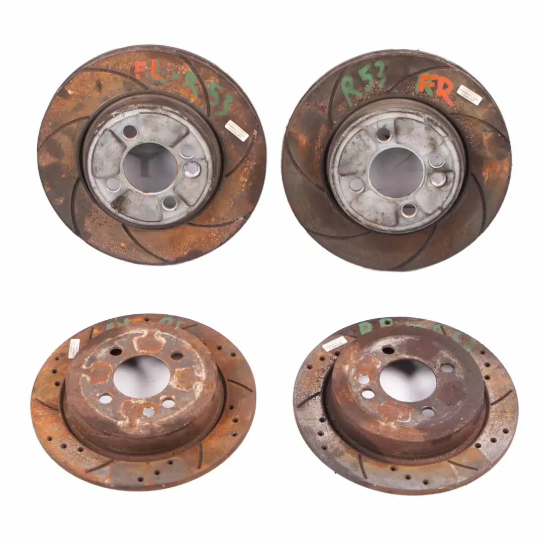 Brake Disc Set Mini R50 R52 R53 Front Rear Wheel Brake Disc 276X22 259X10 to with Part number 6774987 Brake Disc Set Mini R50 R52 R53 Front Rear Wheel Brake Disc 276X22 259X10 - SKU 6774987-3 - Part number 6774987