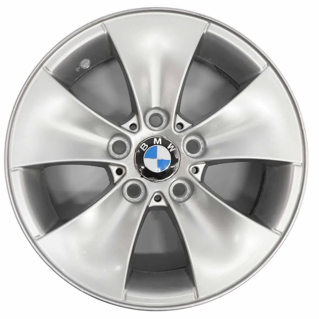 llanta de aleación de plata 16 "7J ET:34 M Spider Spoke 155 para BMW E90 E91 con número de pieza 6775594 BMW E90 E91 llanta de aleación de plata 16 "7J ET:34 M Spider Spoke 155 - SKU 6775594-2 - Número de pieza 6775594