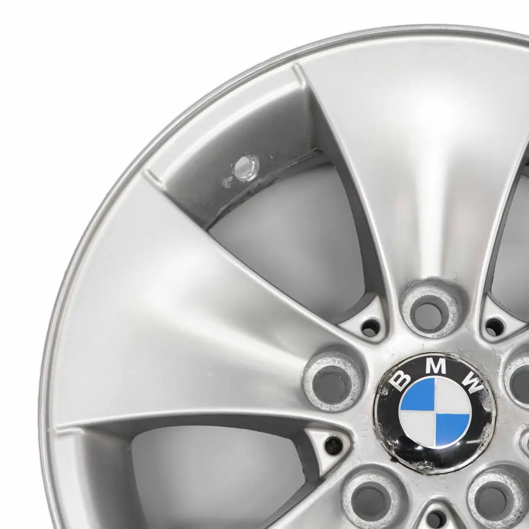 Silberne Leichtmetallfelge 16" 7J ET:34 M Spider Speiche 155 für BMW E90 E91 mit Teilenummer 6775594 BMW E90 E91 Silberne Leichtmetallfelge 16" 7J ET:34 M Spider Speiche 155 - SKU 6775594-2 - Teilenummer 6775594