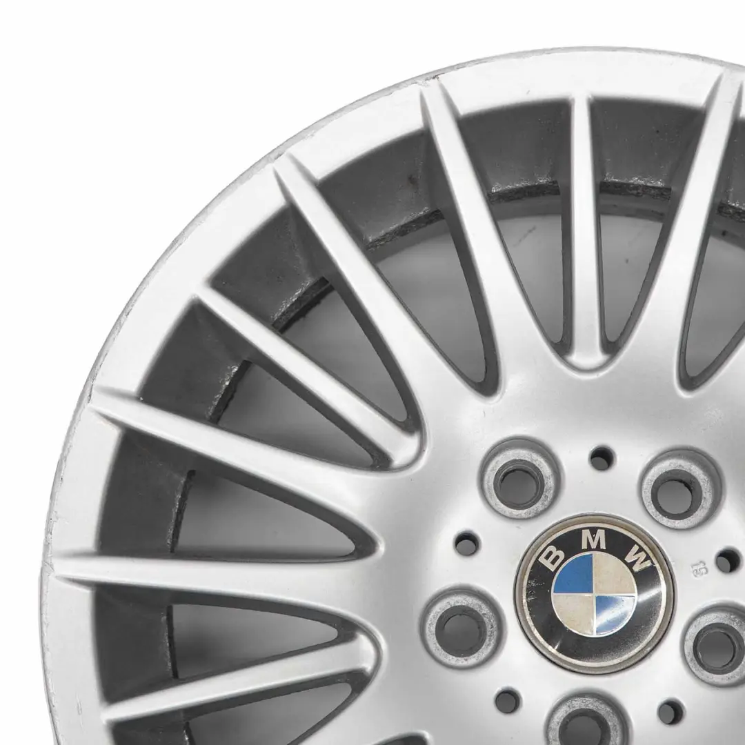 Alloy Rim 17" Spider Spoke 160 ET:34 8J to BMW E90 E91 E92 E93 Silver Wheel with Part number 6775598 BMW E90 E91 E92 E93 Silver Wheel Alloy Rim 17" Spider Spoke 160 ET:34 8J - SKU 6775598-1 - Part number 6775598