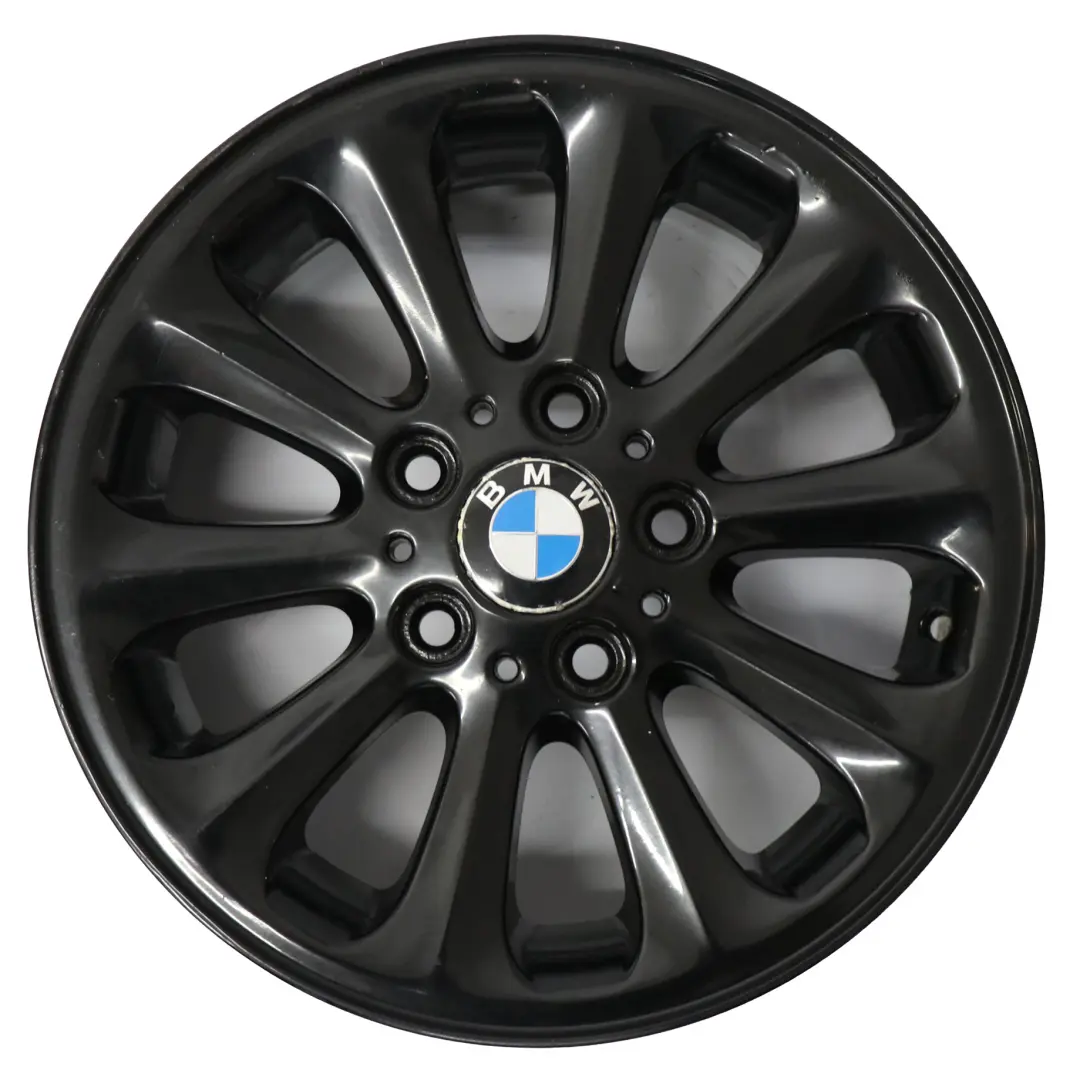 BMW E81 E82 E87 E88 Llanta de aleación negra 16" Spider Spoke 139 6,5J - SKU 6775618-6 - Número de pieza 6775618