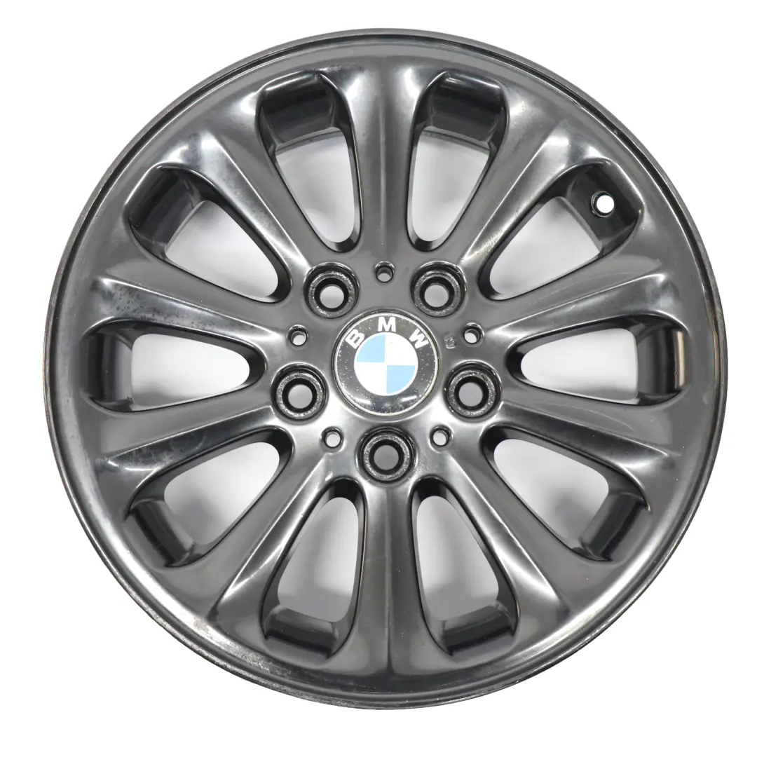 Alloy Wheel Rim 16" Spider Spoke 139 6,5J to BMW E81 E82 E87 E88 Black with Part number 6775618 BMW E81 E82 E87 E88 Black Alloy Wheel Rim 16" Spider Spoke 139 6,5J - SKU 6775618-7 - Part number 6775618