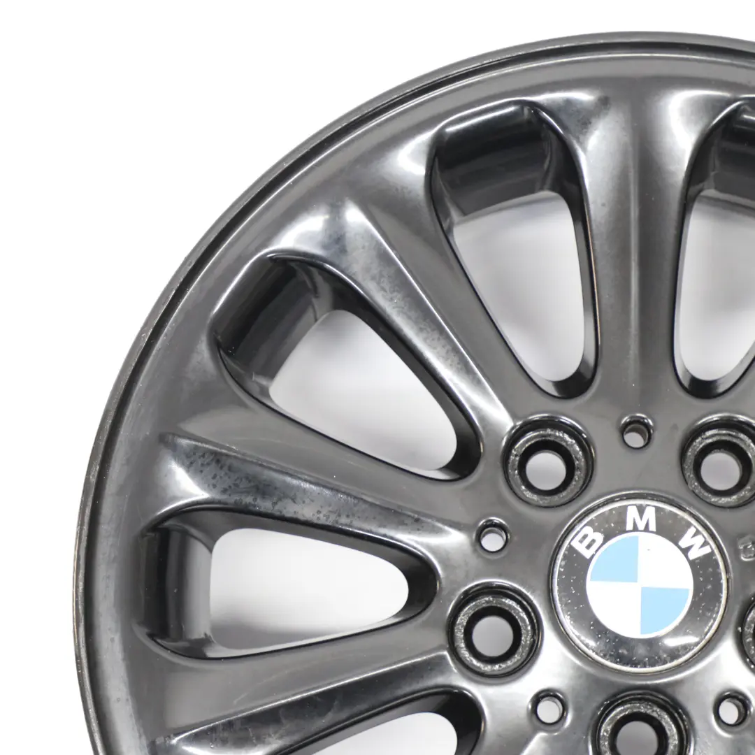 Alloy Wheel Rim 16" Spider Spoke 139 6,5J to BMW E81 E82 E87 E88 Black with Part number 6775618 BMW E81 E82 E87 E88 Black Alloy Wheel Rim 16" Spider Spoke 139 6,5J - SKU 6775618-7 - Part number 6775618