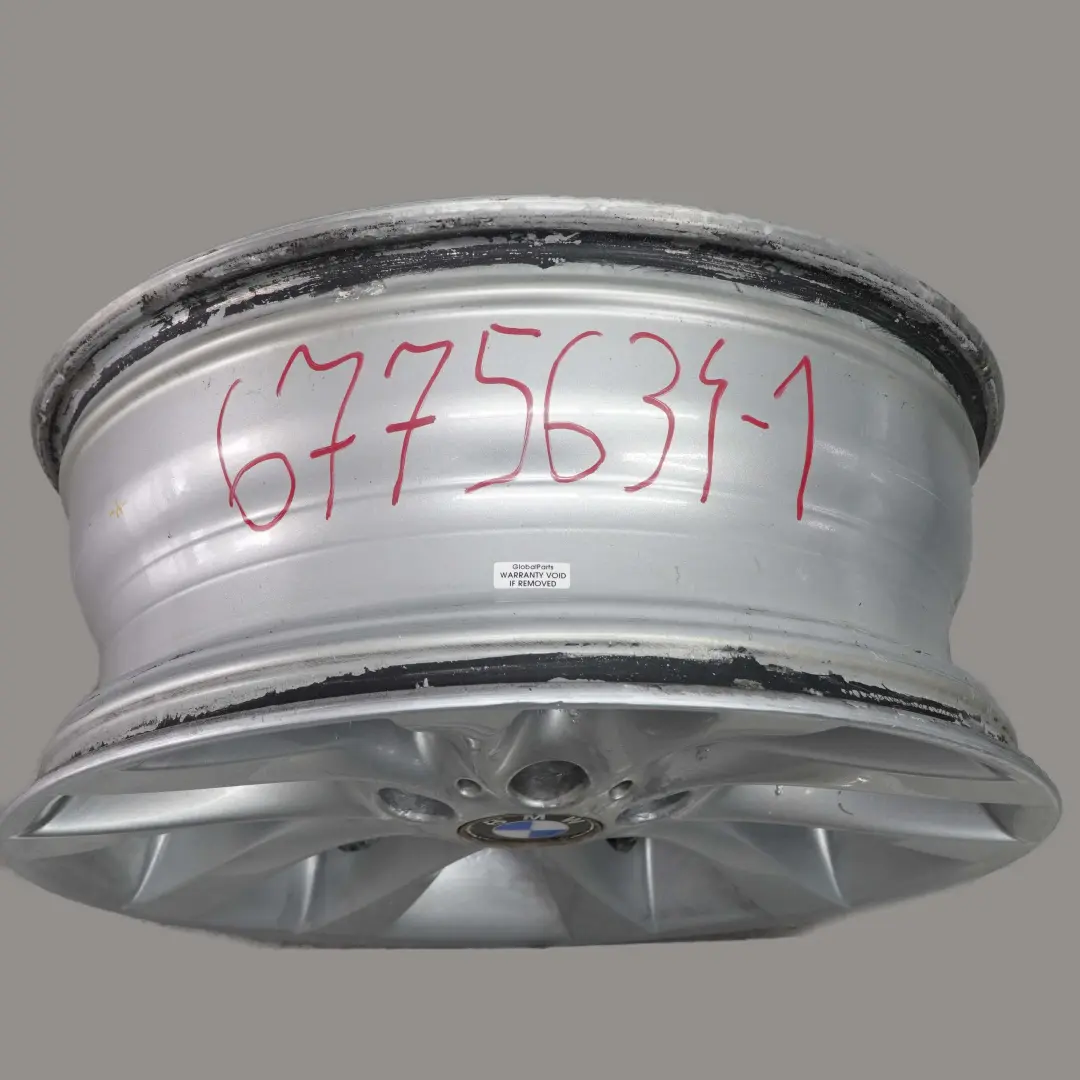 BMW E81 E87 LCI Silber Alu Felge Alufelge 18" V-Speiche 217 7,5J ET:49 - SKU 6775634-1 - Teilenummer 6775634