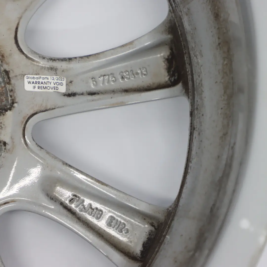 BMW E87 LCI Silver Light Alloy Wheel Rim 18" M V-Spoke 217 7,5J ET:49 - SKU 6775634-3 - Part number 6775634