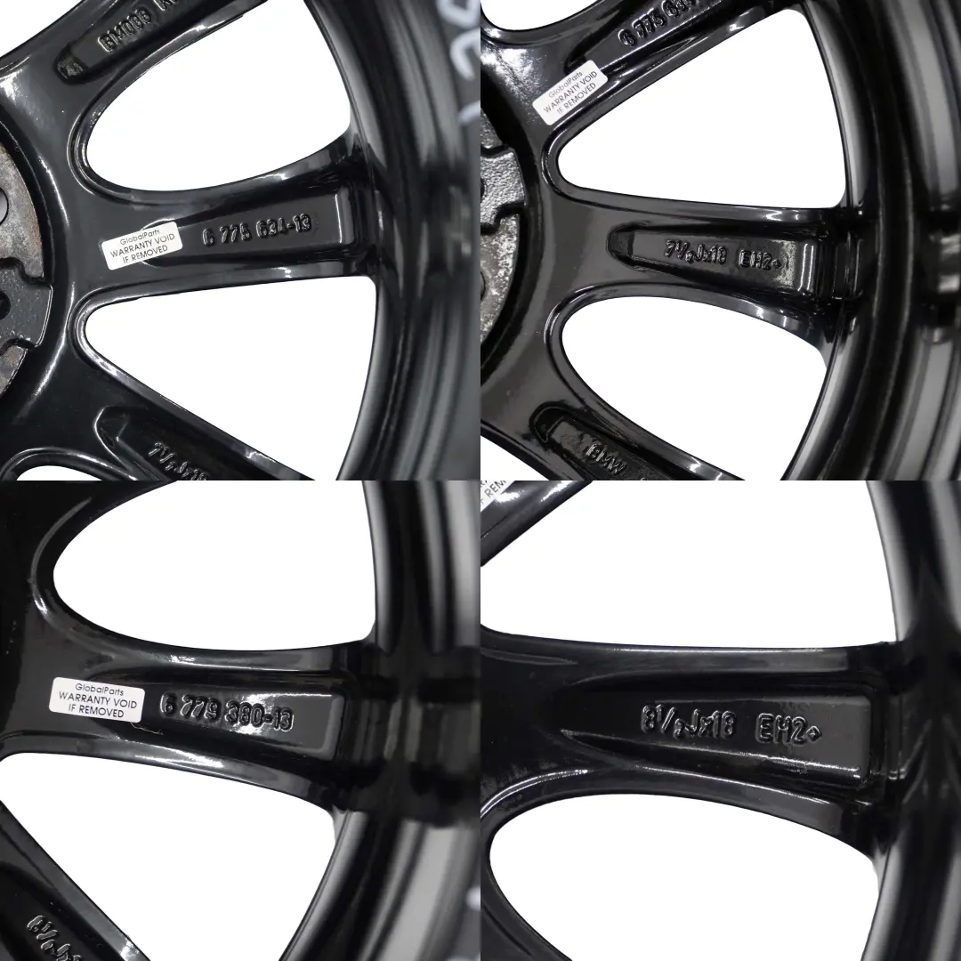 BMW E81 E87 Complete Set 4x Wheel Rim with Tyres 18" 7,5J / 8,5J M V-spoke 217 - SKU 6775634-6779380 - Part number 6775634/6779380