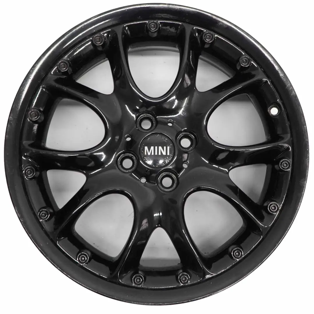 Mini Cooper R50 R53 R55 R56 Nero Cerchione 7J ET: 48 17" Web Raggio Composite - SKU 6775686-5 - Numero di parte 6775686