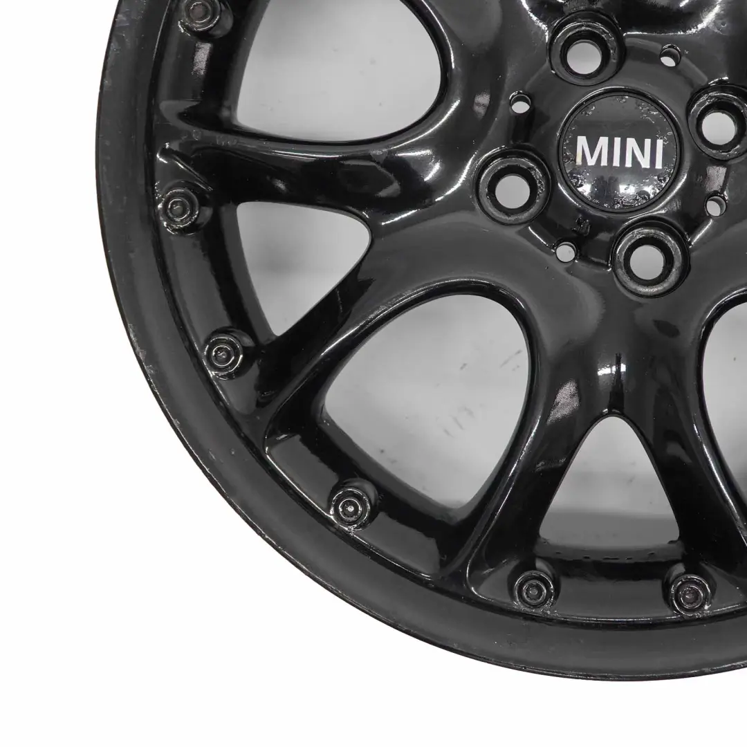 Mini Cooper R50 R53 R55 R56 Nero Cerchione 7J ET: 48 17" Web Raggio Composite - SKU 6775686-5 - Numero di parte 6775686
