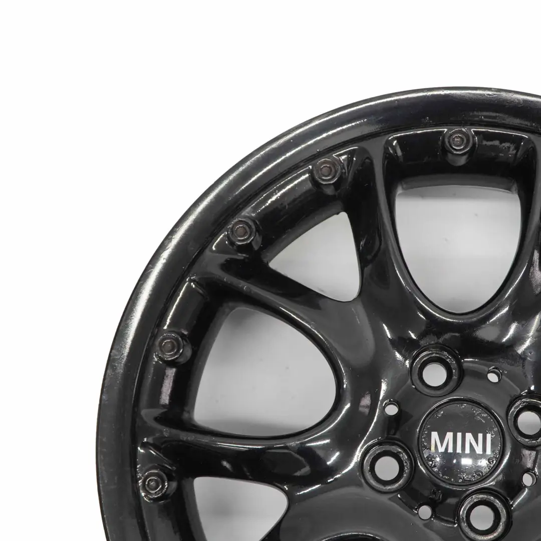 Mini Cooper R50 R53 R55 R56 Nero Cerchione 7J ET: 48 17" Web Raggio Composite - SKU 6775686-5 - Numero di parte 6775686