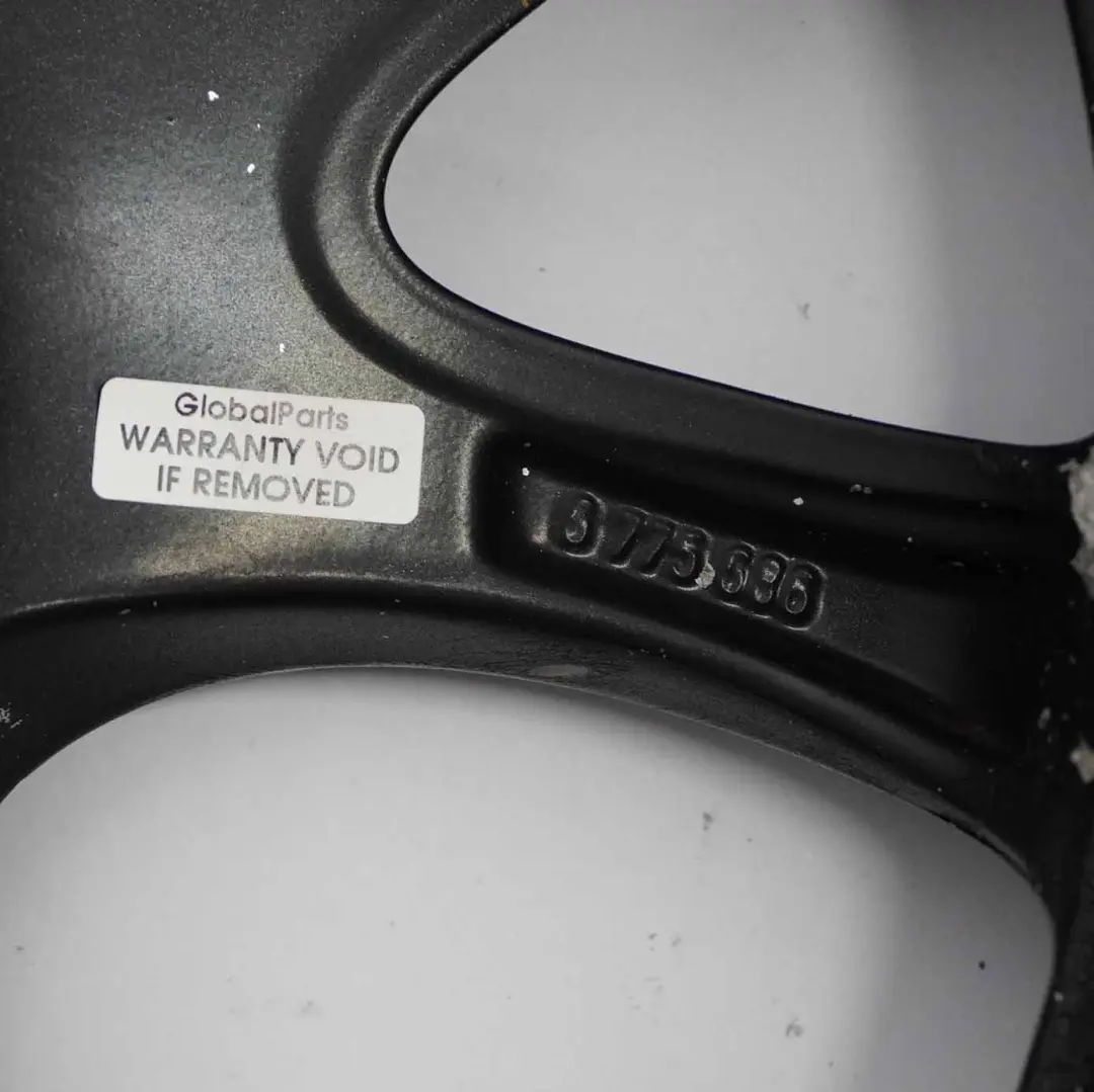 Mini Cooper R50 R53 R55 R56 Nero Cerchione 7J ET: 48 17" Web Raggio Composite - SKU 6775686-5 - Numero di parte 6775686