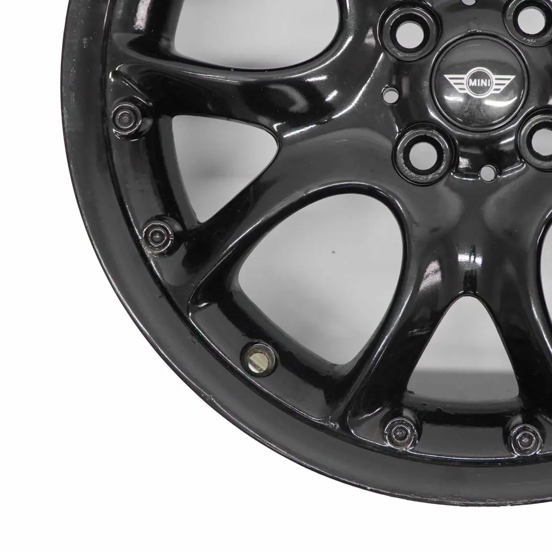 Alloy Rim 17" 7J ET:48 Web Cross Spoke 98 to Mini Cooper R50 R55 R56 Black Wheel with Part number 6775686 Mini Cooper R50 R55 R56 Black Wheel Alloy Rim 17" 7J ET:48 Web Cross Spoke 98 - SKU 6775686-6 - Part number 6775686