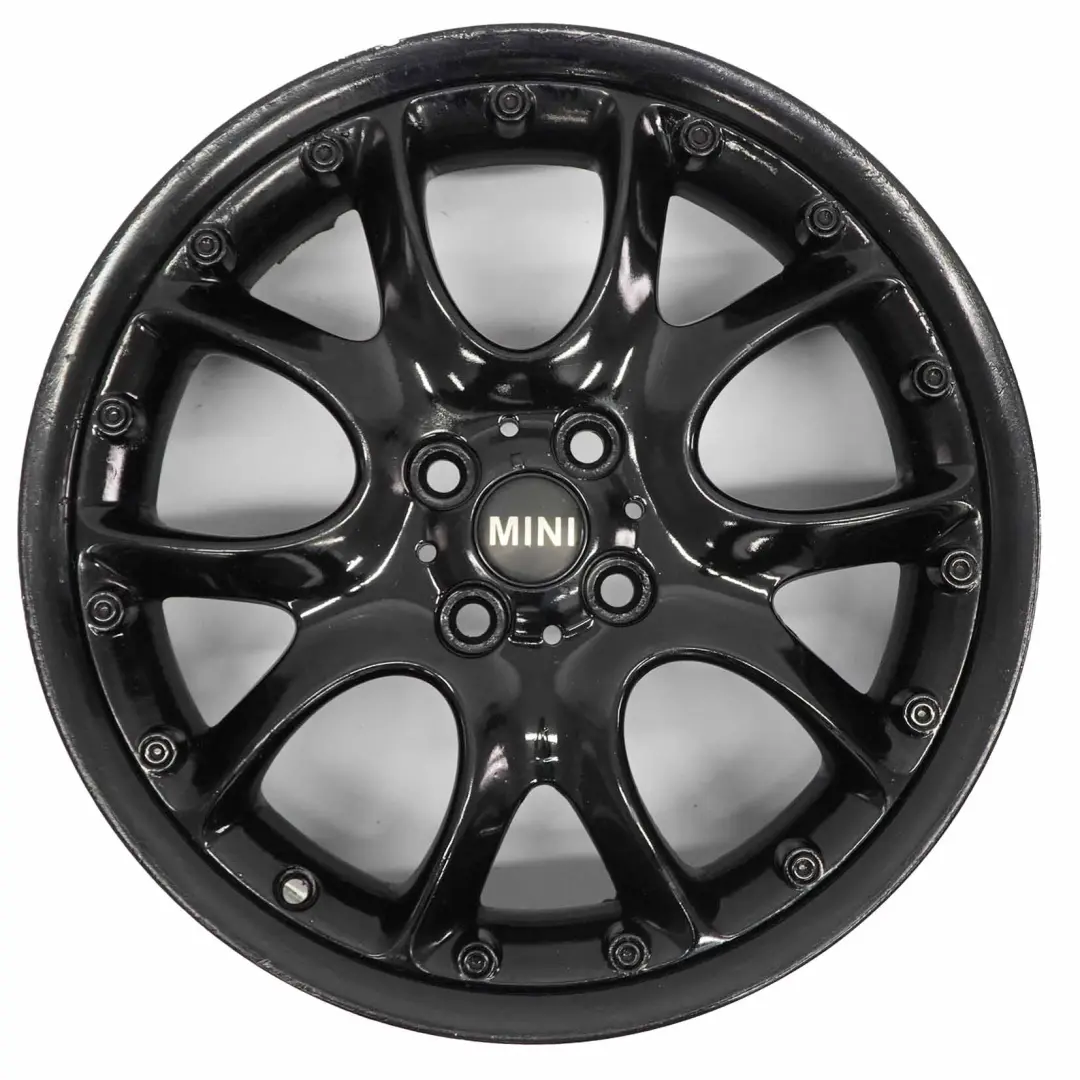 Rim Mini Cooper R50 R56 Black Alloy 17" 7J ET:48 Web Cross Spoke 98 to Wheel with Part number 6775686 Wheel Rim Mini Cooper R50 R56 Black Alloy 17" 7J ET:48 Web Cross Spoke 98 - SKU 6775686-7 - Part number 6775686