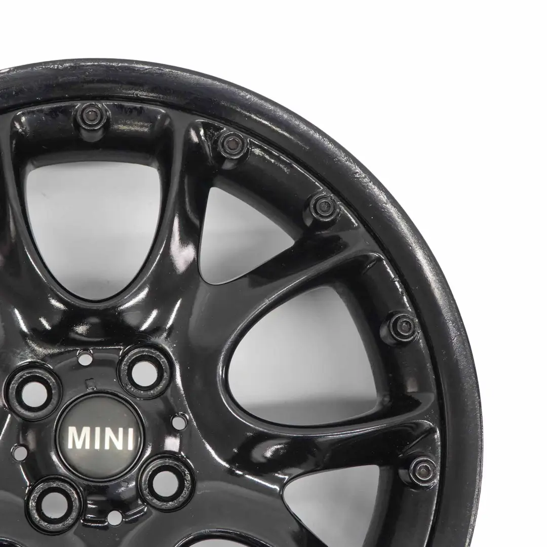 Rim Mini Cooper R50 R56 Black Alloy 17" 7J ET:48 Web Cross Spoke 98 to Wheel with Part number 6775686 Wheel Rim Mini Cooper R50 R56 Black Alloy 17" 7J ET:48 Web Cross Spoke 98 - SKU 6775686-7 - Part number 6775686