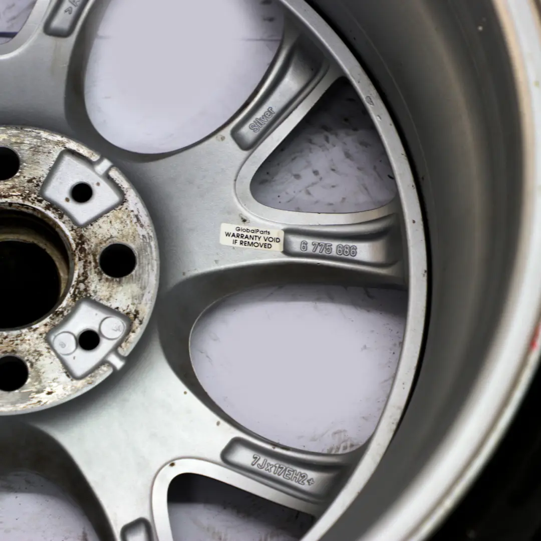 Set 4x Rad Alu Felgen Alufelgen mit Reifen 17" 7J Web Spoke 98 für Mini R50 R53 R56 mit Teilenummer 6775686 Mini R50 R53 R56 Set 4x Rad Alu Felgen Alufelgen mit Reifen 17" 7J Web Spoke 98 - SKU 6775686-SET1 - Teilenummer 6775686