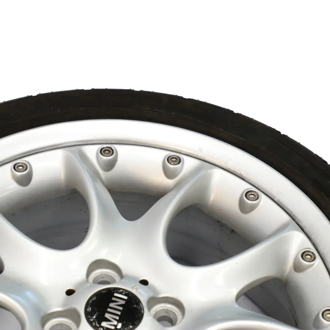 Set Complete 4x Wheel Alloy Rim Tyres 17" 7J Web Cross Spoke 98 to Mini R50 R55 R56 with Part number 6775686 Mini R50 R55 R56 Set Complete 4x Wheel Alloy Rim Tyres 17" 7J Web Cross Spoke 98 - SKU 6775686-SET1 - Part number 6775686