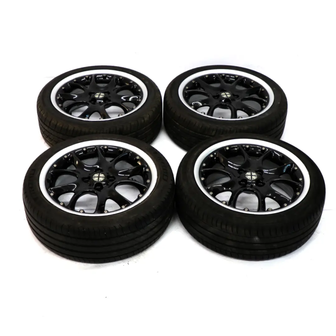 Mini R50 R56 Set Complete 4x Wheel Alloy Rim Tyres 17" 7J Web Cross Spoke 98 - SKU 6775686-SET - Part number 6775686