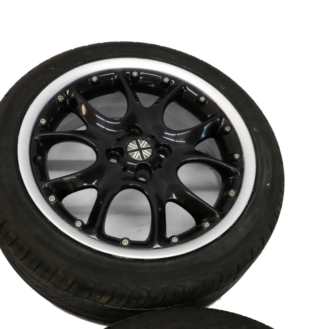 Set Complete 4x Wheel Alloy Rim Tyres 17" 7J Web Cross Spoke 98 to Mini R50 R56 with Part number 6775686 Mini R50 R56 Set Complete 4x Wheel Alloy Rim Tyres 17" 7J Web Cross Spoke 98 - SKU 6775686-SET - Part number 6775686