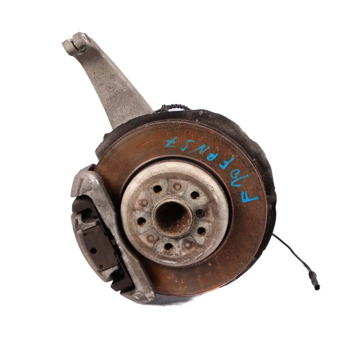 BMW F10 F11 anteriore destra assale sospensione ruota portante mozzo freno disco