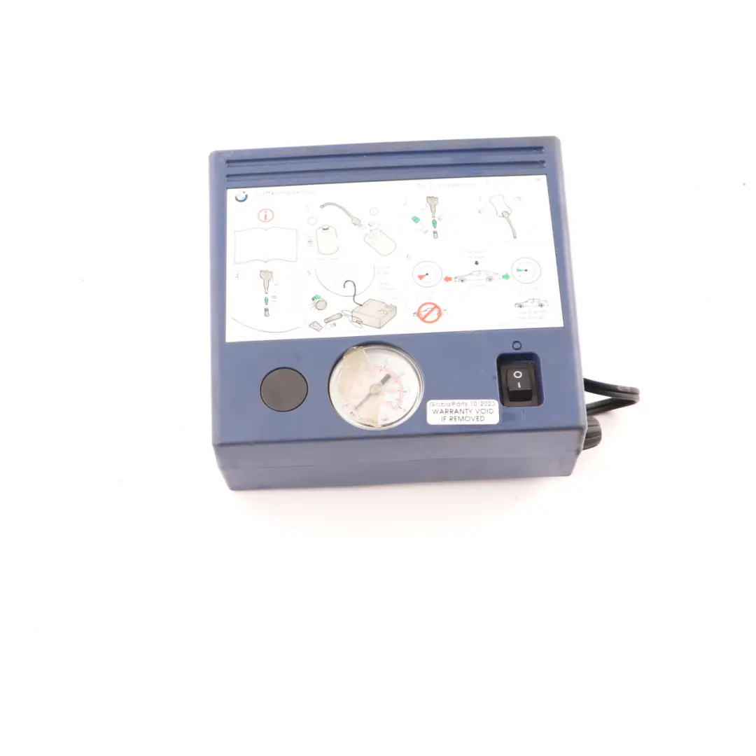 Tyre Inflation Air Compressor Pump to BMW F20 E81 E87 E60 E90 F10 X1 E84 with Part number 6777047 BMW F20 E81 E87 E60 E90 F10 X1 E84 Tyre Inflation Air Compressor Pump - SKU 6777047 - Part number 6777047