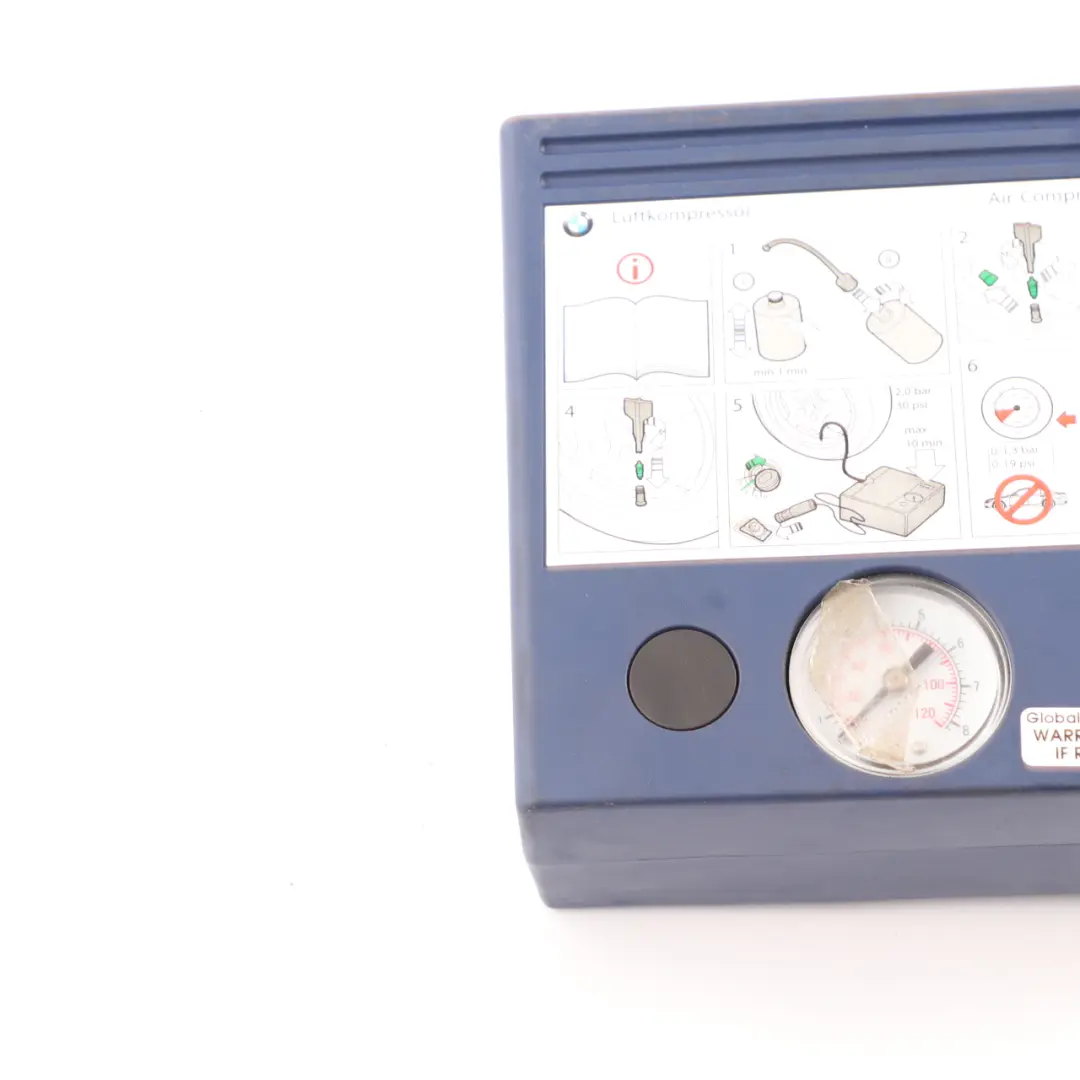 Tyre Inflation Air Compressor Pump to BMW F20 E81 E87 E60 E90 F10 X1 E84 with Part number 6777047 BMW F20 E81 E87 E60 E90 F10 X1 E84 Tyre Inflation Air Compressor Pump - SKU 6777047 - Part number 6777047